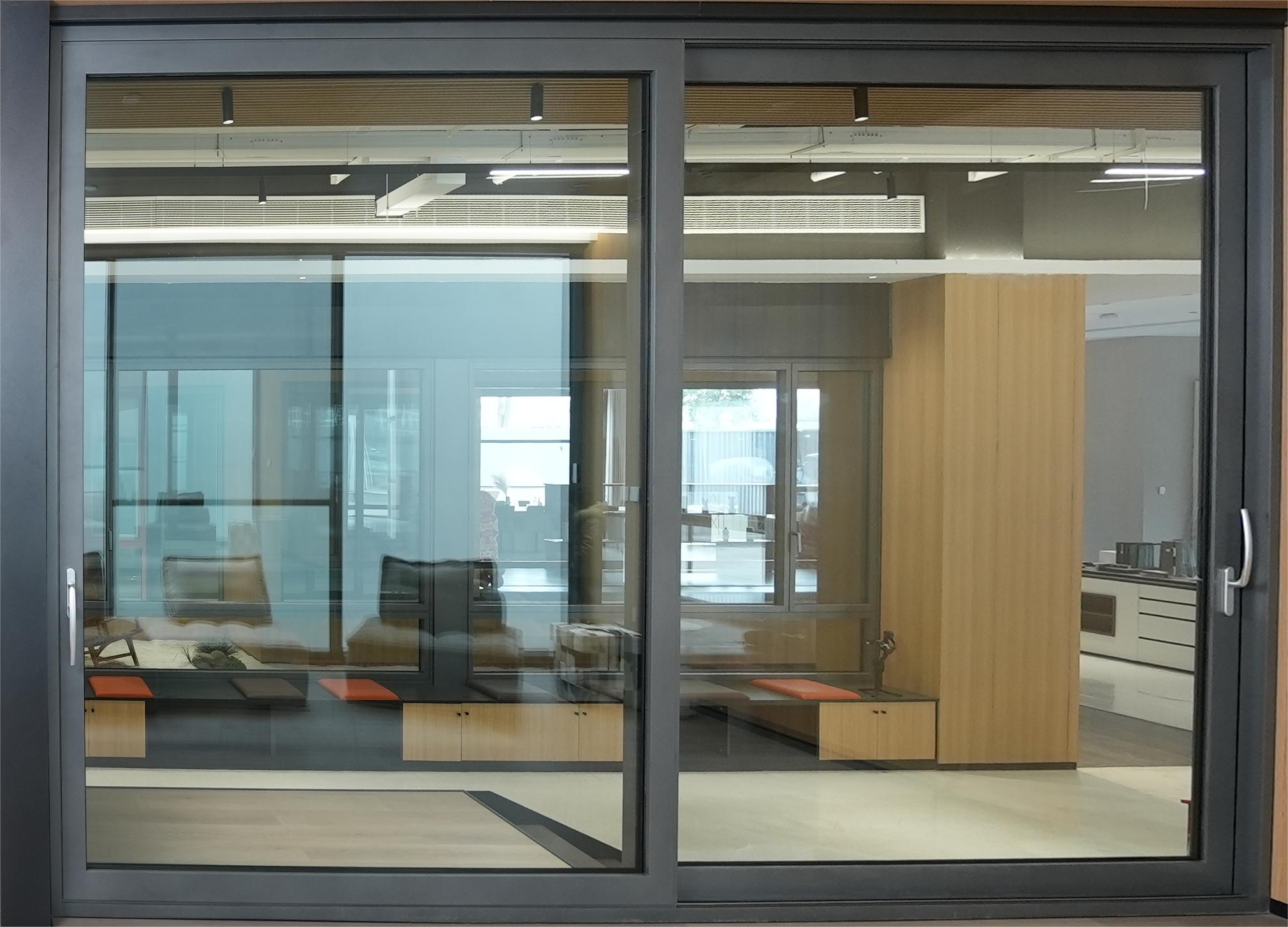 Big Glass Up to Ceiling Aluminum Aluminium Sliding Door with Soundproof Insulation Home Hotel Office Villa Patio