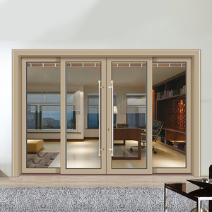 Modern Many Color Options 88 Flat Arc Aluminum Sliding Glass Partition Doors