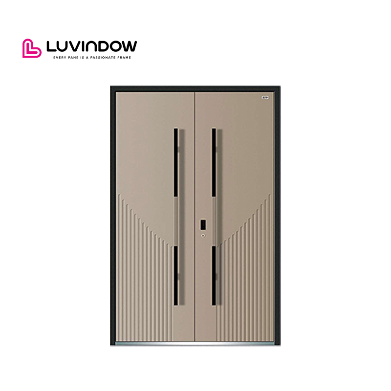 Premium Aluminum Large Main Entrance Doors Fire Prevent Security Entry Doors for Houses Modern