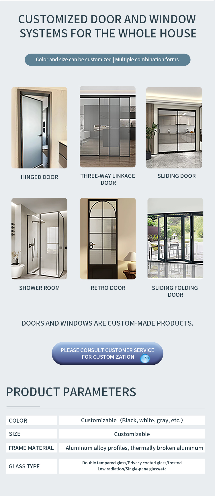 Modern Aluminum Casement Window
