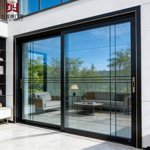 Modern 130 Series Aluminum Sliding Door Window Set Finished Surface Interior Use Custom Size Energy Efficient