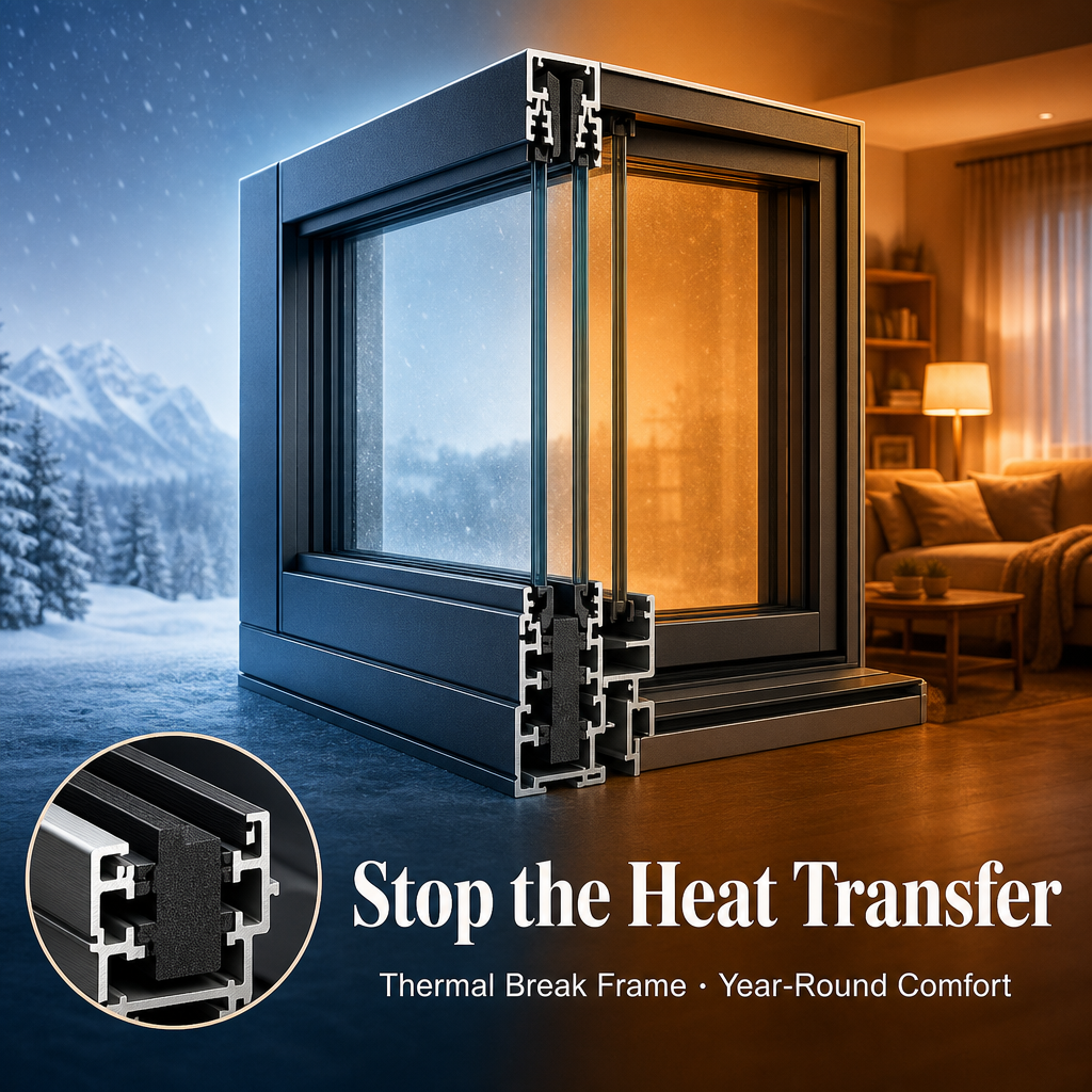 Customized Thermal Break Aluminum Sliding Drift Window Laminated Glass Anti-Theft Burglarproof Soundproof Residential