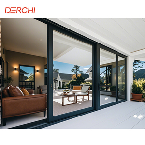 USA Hot Sale Modern Aluminum Front Sliding Back Doors for House Thermal Break Multi Panel Glass Sliding Door Patio