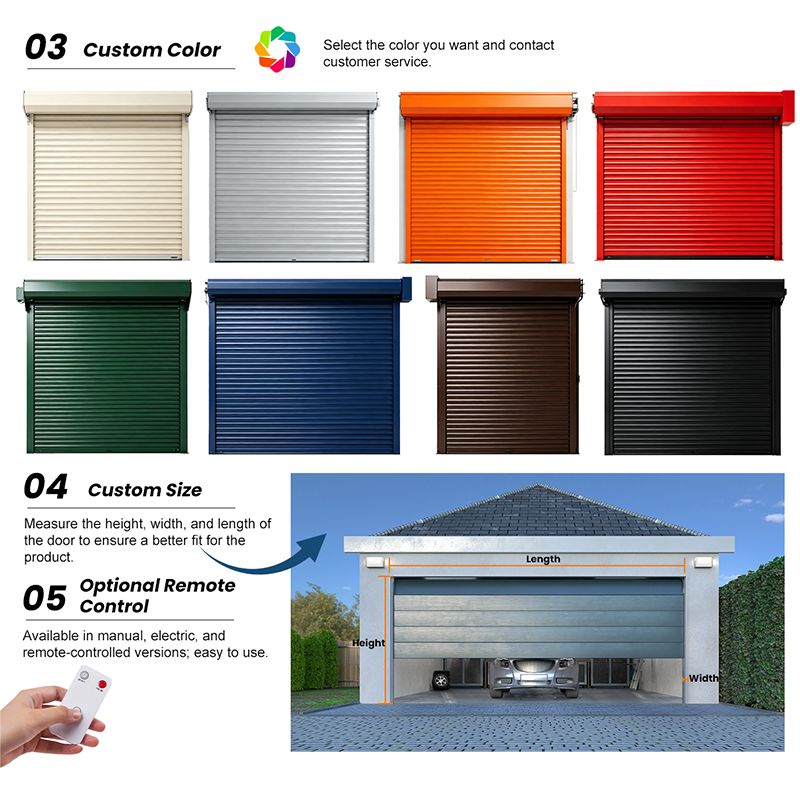 Modern Automatic Aluminum PU Insulated Roll up Garage Roller Shutter Door for Villa