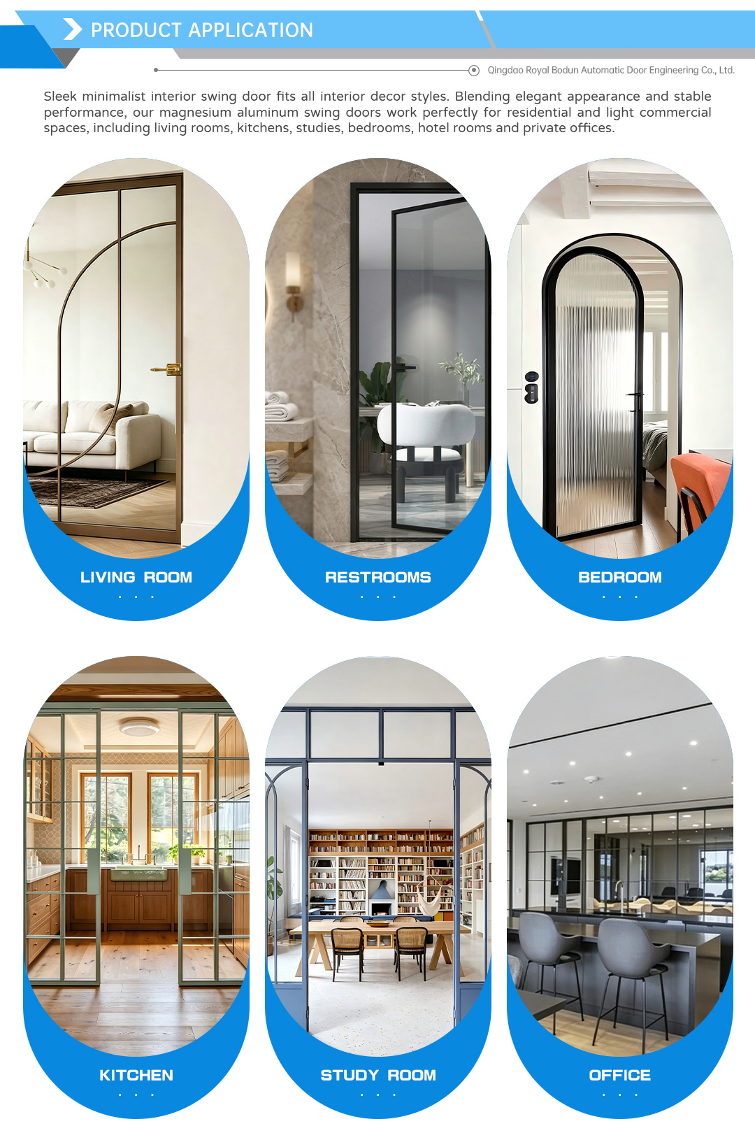 45 Slim Frame Interior Swinging Doors Church White Aluminum Swing Door Aluminum Bathroom Swing Door Profile