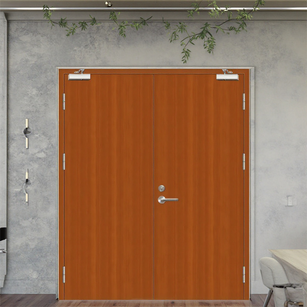 Metal Emergency Exit Hotel Security Fire Door With Emergency Bar