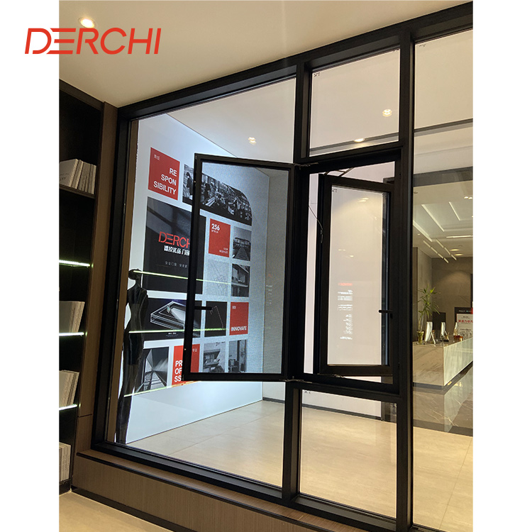 DERCHI Custom Thermal Break Double Glazed Swing Tilt and Turn Window Aluminum Casement windows