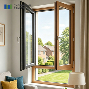 Aluminum Clad Wood Windows Mediterranean Style Triple Glazed