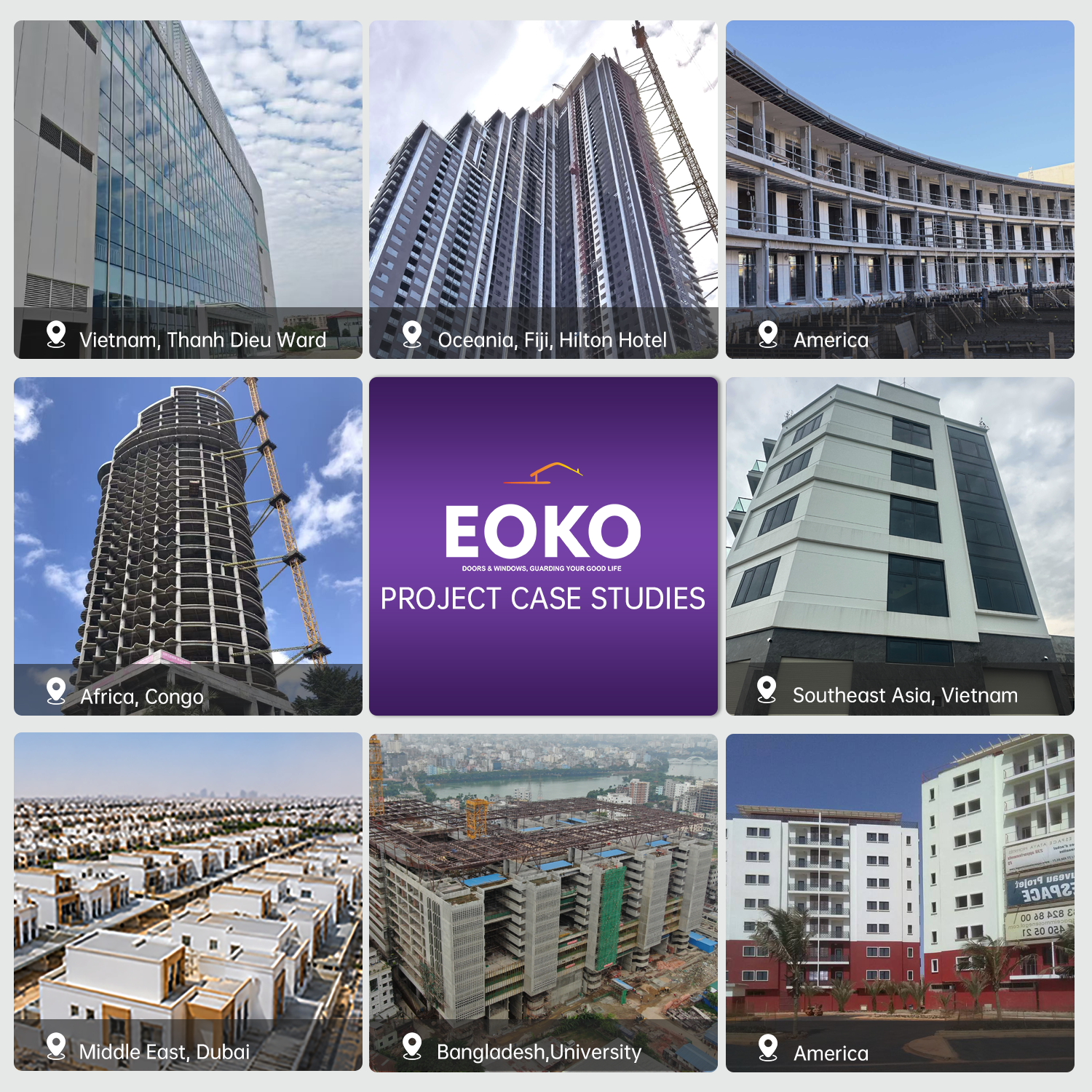 EOKO Energy Efficient Glass Sliding Windows NFRC Certified Thermal Break Aluminum Sliding Window For Builders Apartment