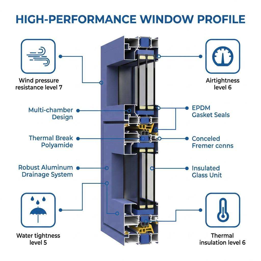Customized Thermal Break Aluminum Sliding Drift Window Laminated Glass Anti-Theft Burglarproof Soundproof Residential