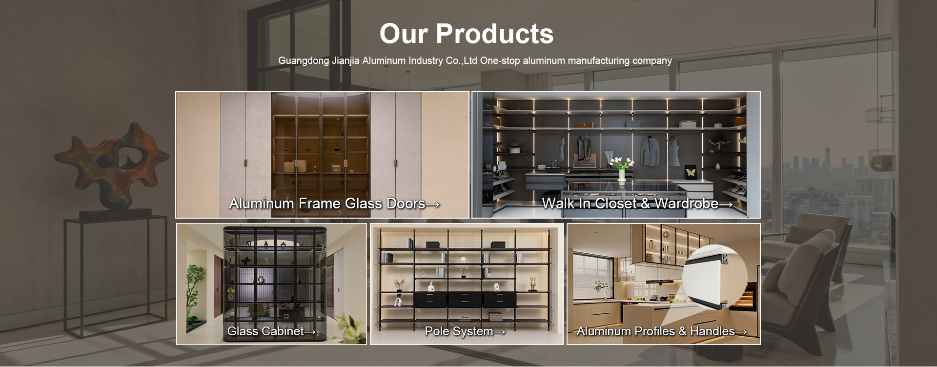 Aluminum Glass Door Minimalist Wide for Kitchen Cabinet Wardrobe Doors
