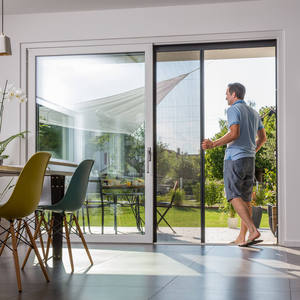 Aluminum Frame Pleated Mesh Folding Screen Door