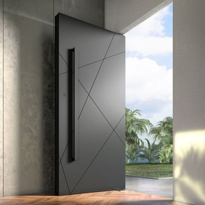 Modern Villa Exterior Steel Metal Front Entry Pivot Door