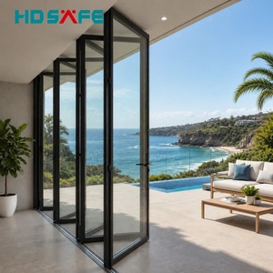 Premium Aluminum Bifold Patio Doors With Large Opening Folding Glass System