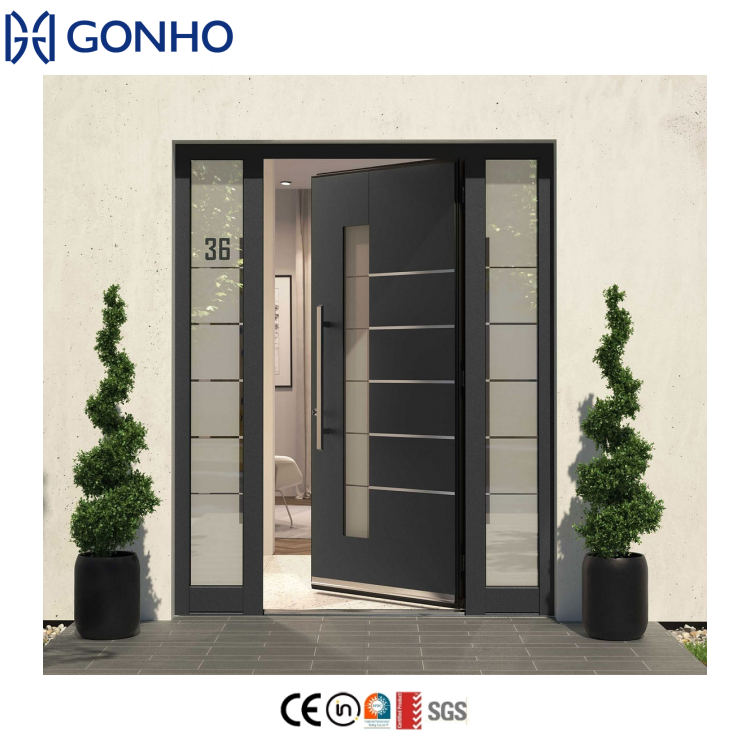 Modern Hurricane Proof Exterior Swing Aluminum Patio Bifold Doors with Glass