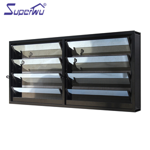 Commercial aluminum toughened glass louver windows