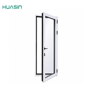 Huasin Customized Low-E Double Tempered Glass Aluminium Casement Door