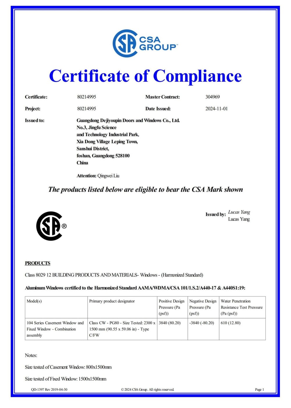 AS 2047 Australian Structural Standards Approval