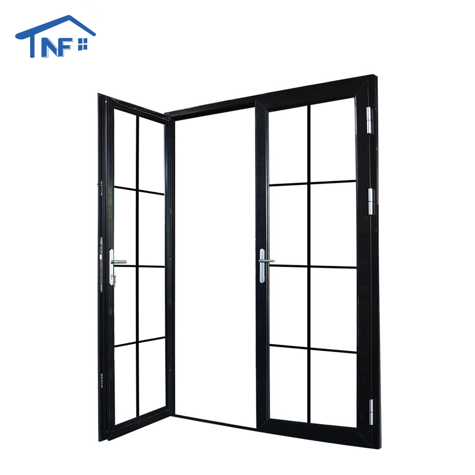 Simple Design Single Door Exterior Aluminum French Door Bathroom Narrow Frame Casement Aluminium Interior Glass Door