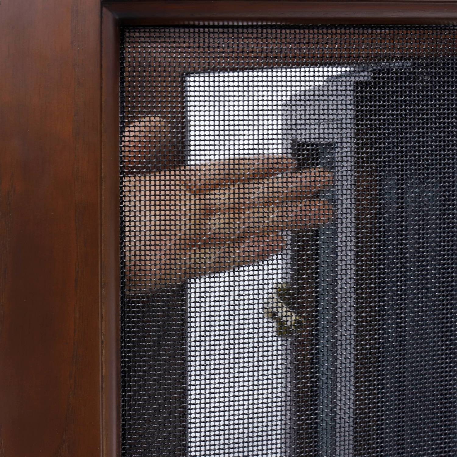 High Insolation Double Security Stainless Steel Screen Aluminum Clad Wood Window