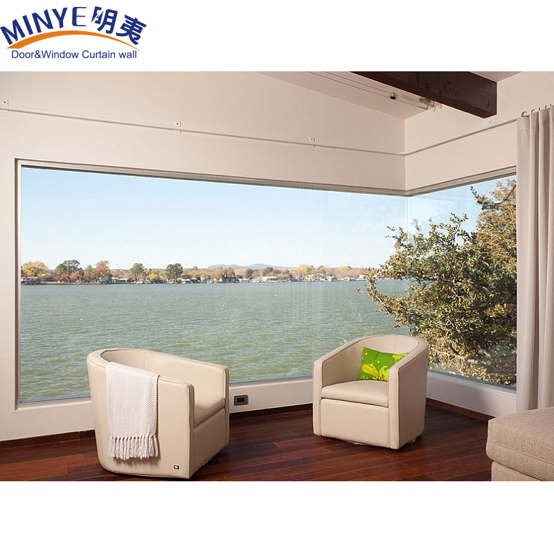 Aluminum Frame Reinforced Seamless Corner windows Design Corner Ventanas