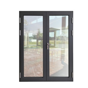 Custom Glass Aluminium Hinged Entry French Door