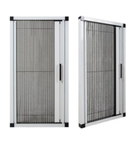 Anti Mosquito Bug Retractable Plisse Net Window Aluminum Alloy Frame Pleated Insect Screen Door Folding Sliding Screen Door