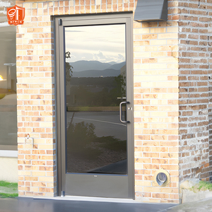 Customized Aluminum Commercial Double Glazing Exterior Door