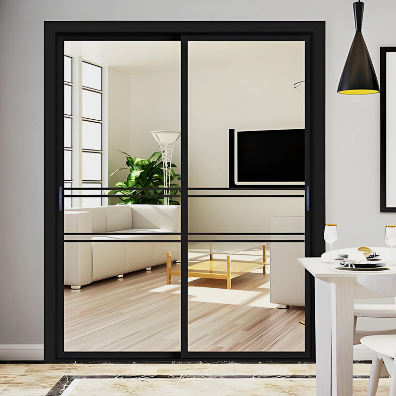 Customized Glass Varieties and Colors Nordic Style Sliding Glass Door Decorative Side Open Doors for Kitchen Home Partitions