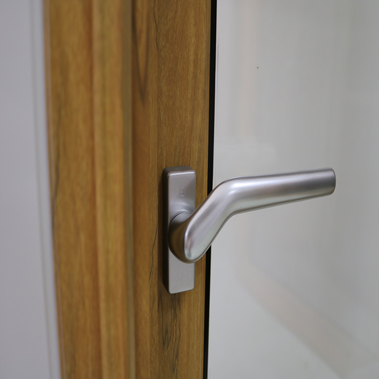 Hot Sale Aluminum Clad Wood French Windows Heat Insulated Swing Open Wooden Casement Windows
