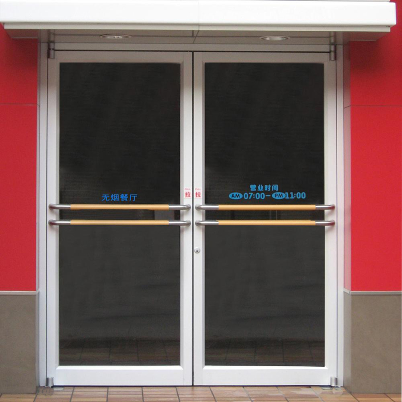 High Quality Aluminum Fixed Windows Hurricane Impact Glass Storefront Entrance Door