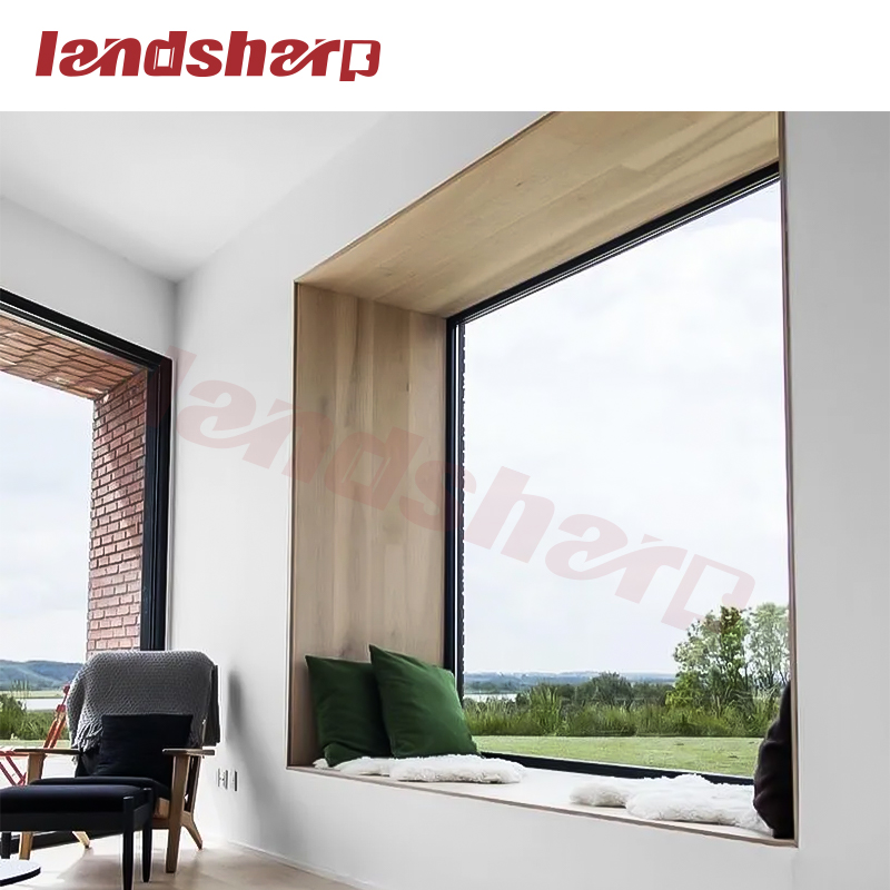 Panoramic Residential Aluminum Picture Windows Glazed Sound Proof Floor to Ceiling Large Glass Fixed Windows