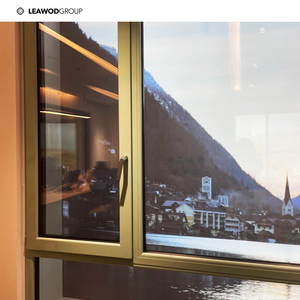 LEAWOD MLN95 Rounded Profile Aluminium Clad Wood Tilt and Turn Solid Wood Windows