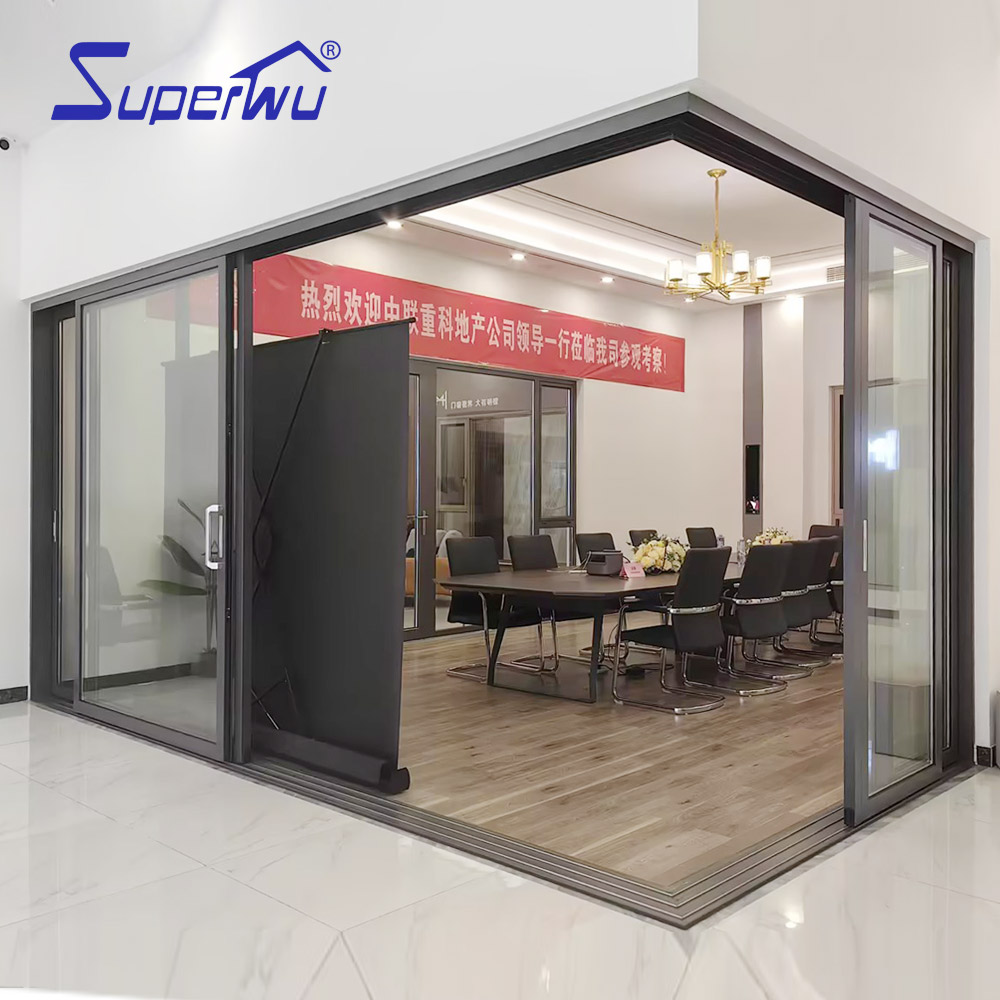 Superhouse NFRC Energy Saving Lift And Sliding Doors With High Thermal Insulation Performance Aluminum Patio Doors
