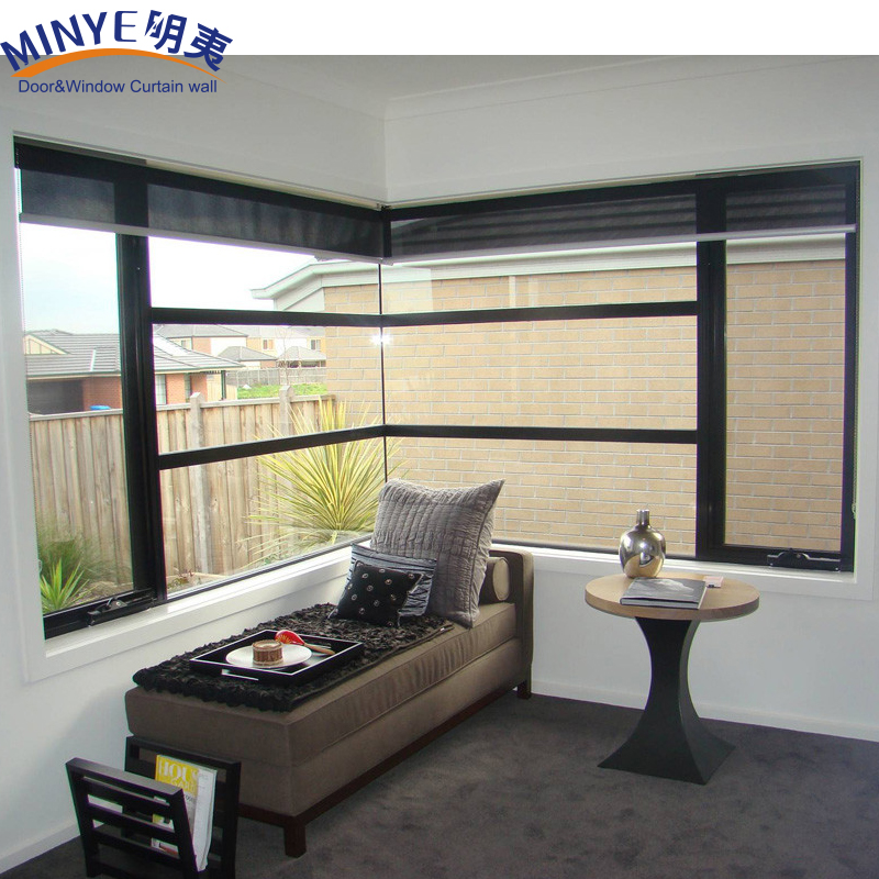 Aluminum Frame Reinforced Seamless Corner windows Design Corner Ventanas