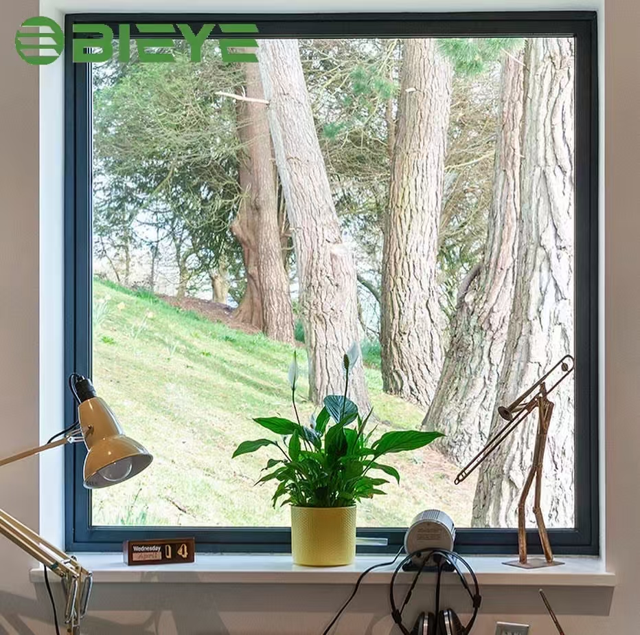 High End System Double Hung Aluminum Top Hung Windows Stainless Steel Mosquito Net Energy Saving Exterior Weatherproof Staircase