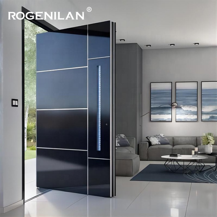 High Quality House Cast Aluminium Front Entry Swing Door Modern Residential Security Entrance Doors for Sale