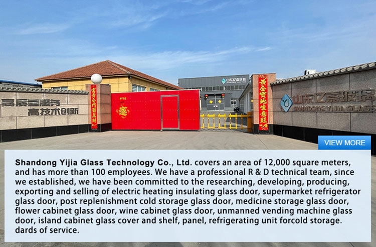 New YIJIA Back-up Type Electric Heating Aluminum Alloy Glass Door Eco-Friendly Easy Installation Shandong Commercial