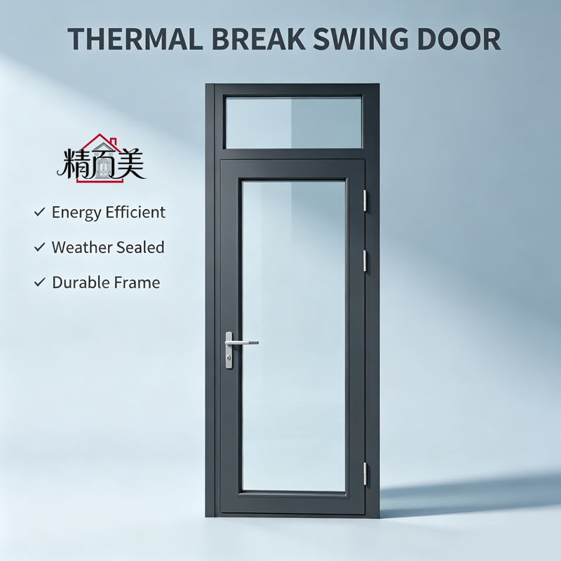 Energy Efficient Weather Sealed Hinge System Secure Lock Durable Frame Hinged Opening Modern Aluminium Glass Swing Door