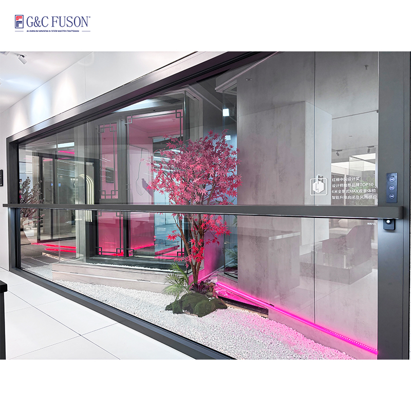 Fuson New Electric Lifting Intelligent Balcony Aluminum Window Home windows Fold Up windows