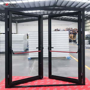 Commercial aluminium glass storefront quick escape door