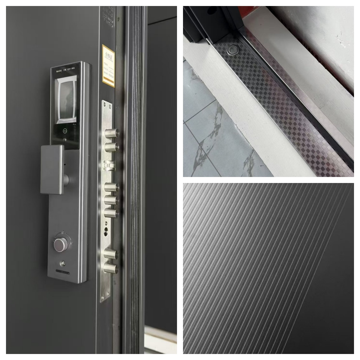 Anti-Theft Minimalist Aluminum Exterior Doors with Finished Surface for Houses