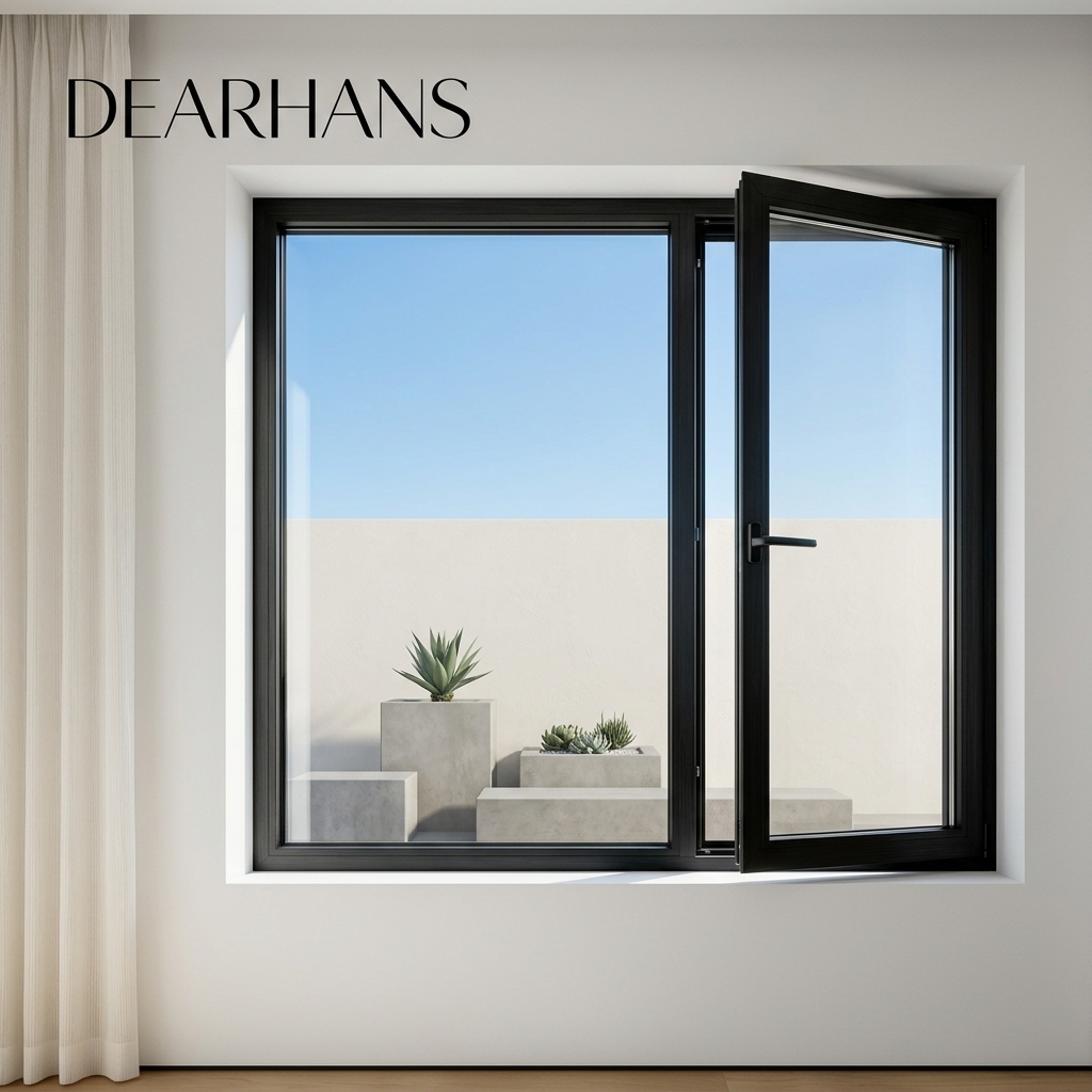 Modern Double Glazed Soundproof Aluminium Profile Casement windows Energy Efficient Hurricane Proof windows and Doors for House