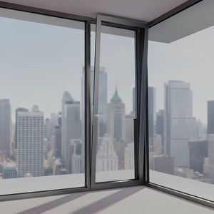 BOCHARM Panoramic Aluminum Tilt and Turn Window Corner Office Window