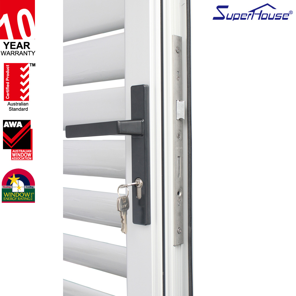 Superhouse Economical Exterior Aluminium Louver Swing Out Door Detail