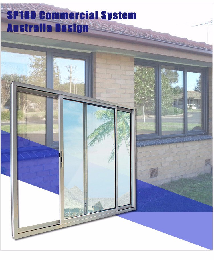 NFRC AS2047 NOA Standards Customized Aluminum Thermal Break Sliding Window Double Glazing Glass Sliding windows