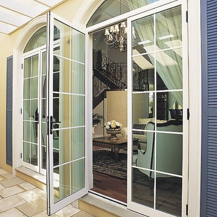 CBMmart Minimalist Farmhouse Style Aluminum Frame Tinted Glass Casement Windows Exterior Supermarket Use Heat Insulation