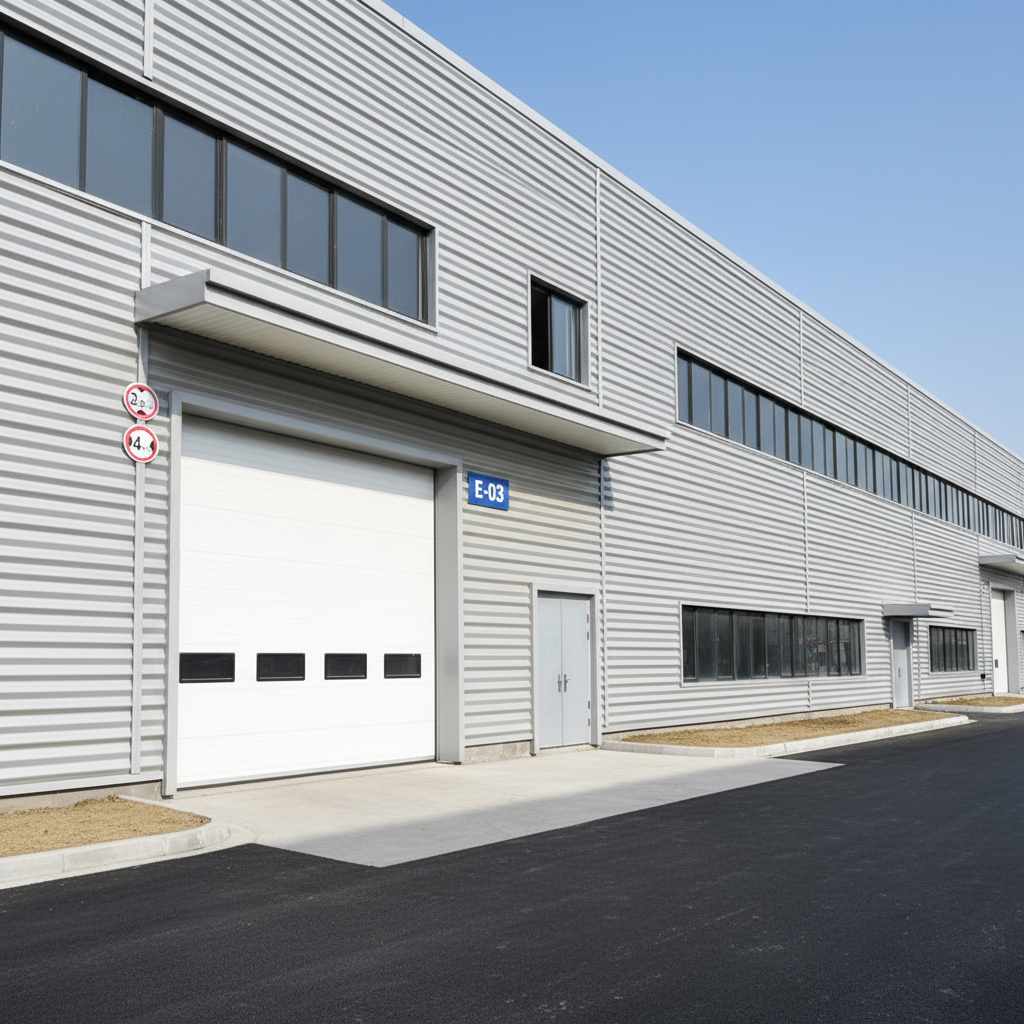 Aluminum Cutedoor Modern Industrial CE Certified Windproof Electric Side Opening Sectional Overhead Warehouse Door