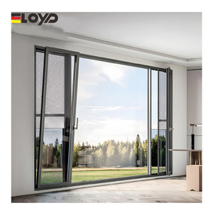 Eloyd Double Glazed Aluminum Tilt and Turn Window with Folding and Germany Hardware 10 Years Warranty Exterior