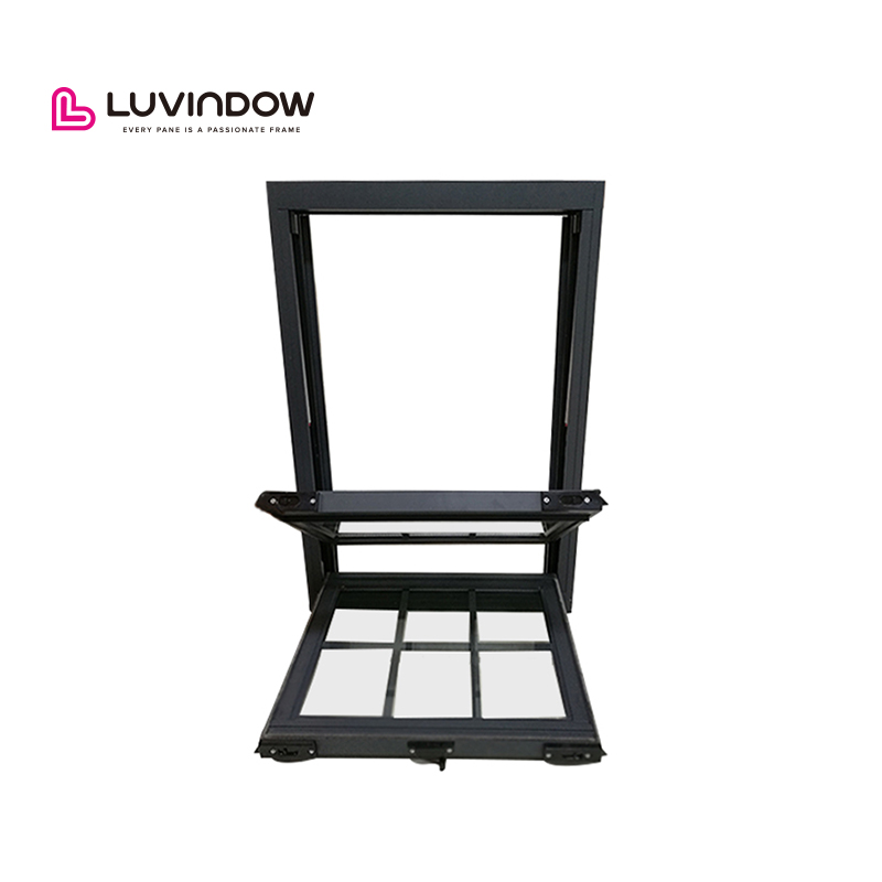 Australia Aluminum Top Sash Low E Glass Single Moser Top Anderson Double European Style Single Hung White Color Slide Window